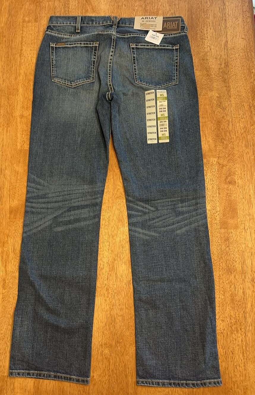 Ariat M5 Straight Leg Stretch Jeans Men’s 36x36 NWT Western Cowboy Denim - Picture 5 of 10